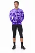Kerékpáros mez hosszú ujjú - Glitch Purple