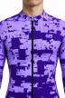 Kerékpáros mez hosszú ujjú - Glitch Purple