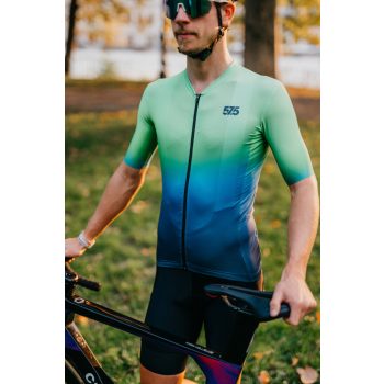   Kerékpáros Mez - PRO Gavia - Dream - FLUO - BLUE + Kerékpáros HIGH PERFORMANCE rövidnadrág Kantáros - STANDARD BLACK - Base