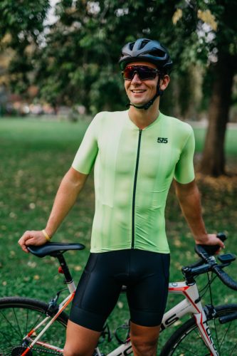 Kerékpáros Mez - PRO Gavia - Fluo + Kerékpáros HIGH PERFORMANCE rövidnadrág Kantáros - STANDARD BLACK - Base