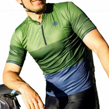   Kerékpáros Mez - Weekend - THREE STRIPE - OLIVE + Kerékpáros rövidnadrág - STANDARD BLACK - Base