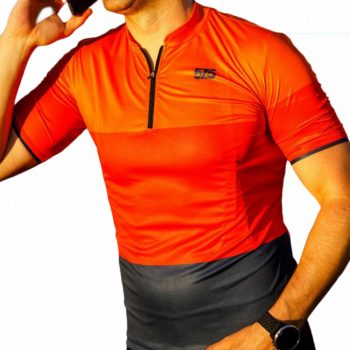   Kerékpáros Mez - Weekend - THREE STRIPE - RED - BLUE + Kerékpáros rövidnadrág - STANDARD BLACK - Base