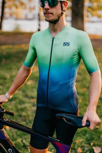 Kerékpáros Mez - PRO Gavia - Dream - FLUO - BLUE + Kerékpáros Cargo rövidnadrág kantáros - STANDARD BLACK - Base