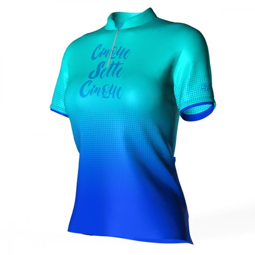 Kerékpáros Mez - Weekend - Női - CINQUE SETTE CINQUE - Aqua + Kerékpáros rövidnadrág - STANDARD BLACK - Base