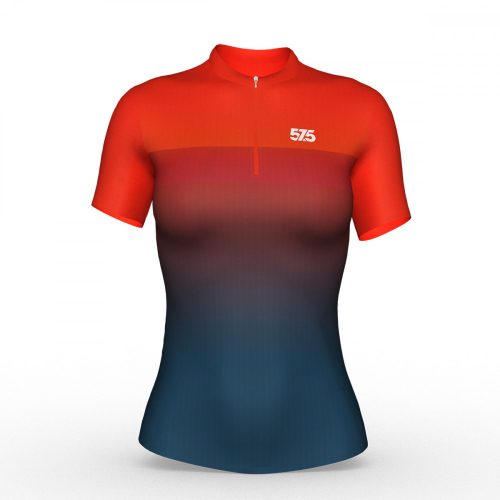 Kerékpáros Mez - Weekend - Női - OMBRE - ORANGE + Kerékpáros rövidnadrág - STANDARD BLACK - Base