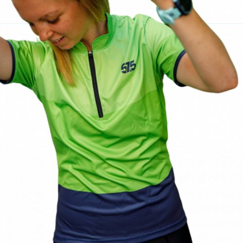 Kerékpáros Mez - Weekend - Női - THREE - STRIPE - GREEN - BLUE + Kerékpáros rövidnadrág - STANDARD BLACK - Base