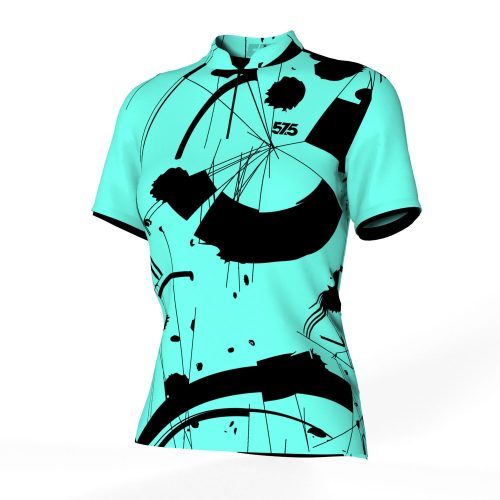 Kerékpáros Mez - Weekend - Női - Wheel Splash - Turquoise + Kerékpáros rövidnadrág - STANDARD BLACK - Base