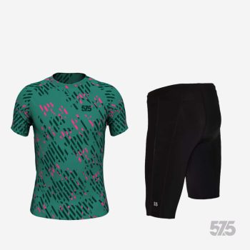   Futópóló High Performance - Dorio Green + Futónadrág rövid szárú - STANDARD BLACK