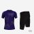 Futópóló High Performance - Moire Purple + Futónadrág rövid szárú - STANDARD BLACK