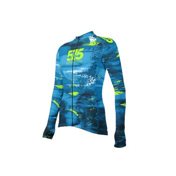   Kerékpáros Thermo felső - 575 TEAM - Blue + Kerékpáros hosszúnadrág kantáros - STANDARD BLACK