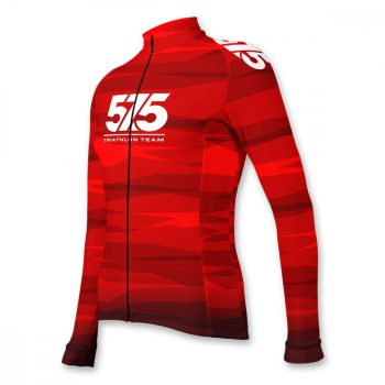   Kerékpáros Thermo felső - 575 TEAM - Red + Kerékpáros hosszúnadrág kantáros - STANDARD BLACK