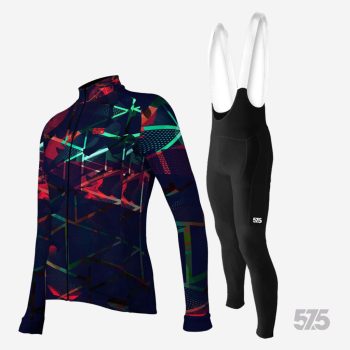   Kerékpáros Thermo felső - DELTA + Kerékpáros hosszúnadrág kantáros - STANDARD BLACK