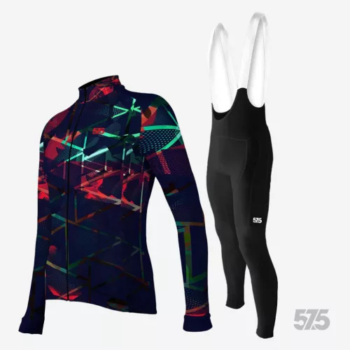 Kerékpáros Thermo felső - DELTA + Kerékpáros hosszúnadrág kantáros - STANDARD BLACK