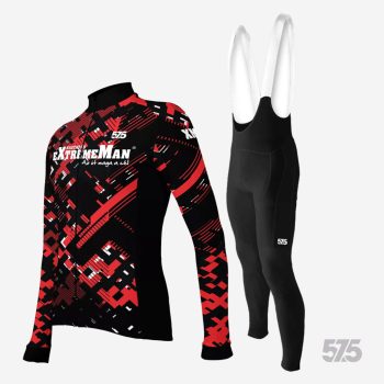   Kerékpáros Thermo felső - EXTREMEMAN + Kerékpáros hosszúnadrág kantáros - STANDARD BLACK