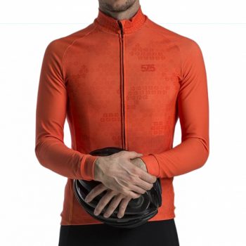   Kerékpáros Thermo felső - HIVE - Orange + Kerékpáros hosszúnadrág kantáros - STANDARD BLACK