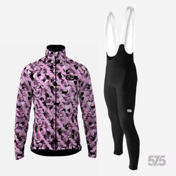   Kerékpáros Thermo felső - Lenta Pink + Kerékpáros hosszúnadrág kantáros - STANDARD BLACK