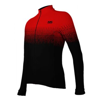   Kerékpáros Thermo felső - LINEAR - Red + Kerékpáros hosszúnadrág kantáros - STANDARD BLACK