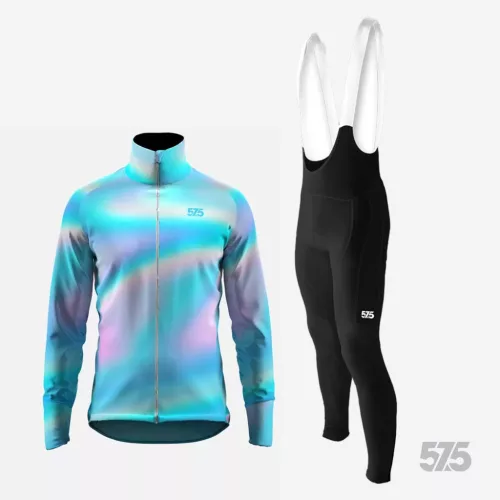 Kerékpáros Thermo felső - Liquid + Kerékpáros hosszúnadrág kantáros - STANDARD BLACK