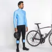 Kerékpáros Thermo felső - NO HIT - Blue + Kerékpáros hosszúnadrág kantáros - STANDARD BLACK