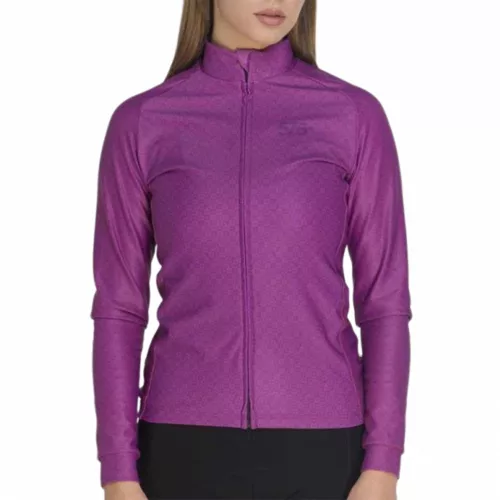Kerékpáros Thermo felső - NO HIT - Purple + Kerékpáros hosszúnadrág kantáros - STANDARD BLACK