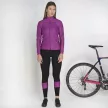 Kerékpáros Thermo felső - NO HIT - Purple + Kerékpáros hosszúnadrág kantáros - STANDARD BLACK