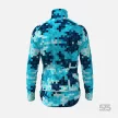 Kerékpáros Thermo felső - Pixel Camo Blue + Kerékpáros hosszúnadrág kantáros - STANDARD BLACK