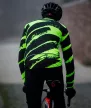 Kerékpáros Thermo felső - STRIPE - FLUO + Kerékpáros hosszúnadrág kantáros - STANDARD BLACK