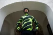 Kerékpáros Thermo felső - STRIPE - FLUO + Kerékpáros hosszúnadrág kantáros - STANDARD BLACK