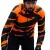 Kerékpáros Thermo felső - STRIPE - Orange + Kerékpáros hosszúnadrág kantáros - STANDARD BLACK