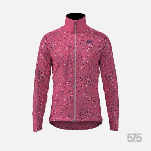 Kerékpáros Thermo felső - Terrazzo Pink + Kerékpáros hosszúnadrág kantáros - STANDARD BLACK