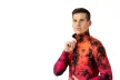 Kerékpáros Thermo felső - Tie Dye - Blody Mary + Kerékpáros hosszúnadrág kantáros - STANDARD BLACK