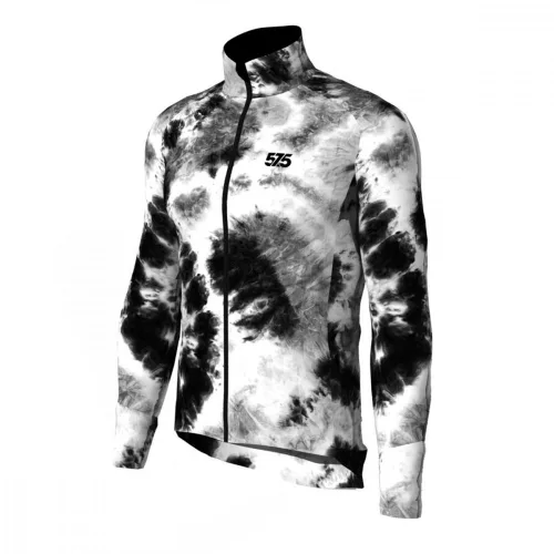 Kerékpáros Thermo felső - Tie Dye - BW + Kerékpáros hosszúnadrág kantáros - STANDARD BLACK