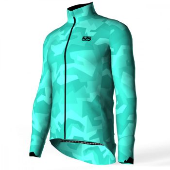   Kerékpáros Thermo felső - ZED Camo - Celeste + Kerékpáros hosszúnadrág kantáros - STANDARD BLACK