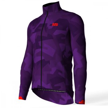   Kerékpáros Thermo felső - ZED Camo - Purple + Kerékpáros hosszúnadrág kantáros - STANDARD BLACK