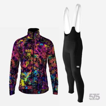   Kerékpáros Thermo felső - ZKM + Kerékpáros hosszúnadrág kantáros - STANDARD BLACK