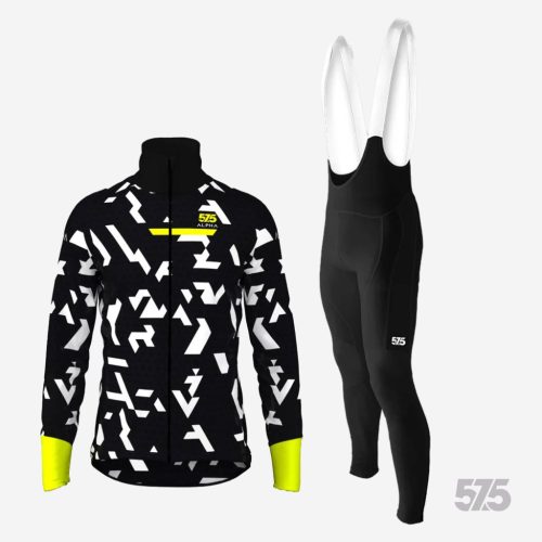 Kerékpáros Thermofelső HighPerformance - Alpha Black + Kerékpáros Cargo hosszúnadrág kantáros - STANDARD BLACK