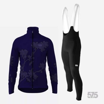   Kerékpáros Thermofelső HighPerformance - Moire Purple + Kerékpáros Cargo hosszúnadrág kantáros - STANDARD BLACK