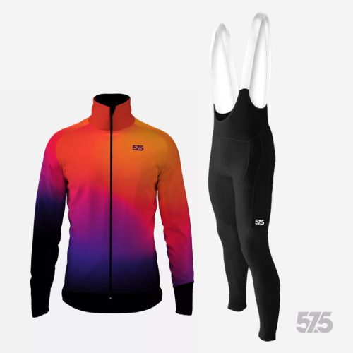 Kerékpáros Thermofelső HighPerformance - New Gradient + Kerékpáros Cargo hosszúnadrág kantáros - STANDARD BLACK