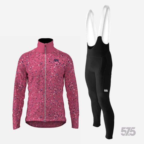 Kerékpáros Thermofelső HighPerformance - Terrazzo Pink + Kerékpáros Cargo hosszúnadrág kantáros - STANDARD BLACK