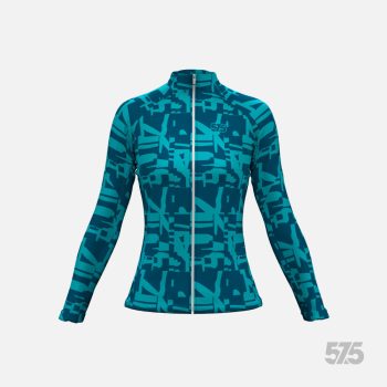   Futófelső BOSTON Női hosszú ujjal - Broken - Blue + Futónadrág RUN+ - STANDARD BLACK