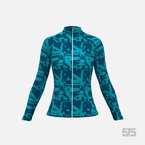 Futófelső BOSTON Női hosszú ujjal - Broken - Blue + Futónadrág RUN+ - STANDARD BLACK