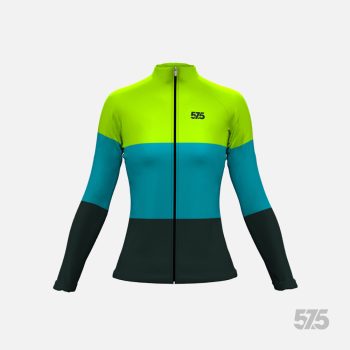   Futófelső BOSTON Női hosszú ujjal - Threestripe Dark Cyan + Futónadrág RUN+ - STANDARD BLACK