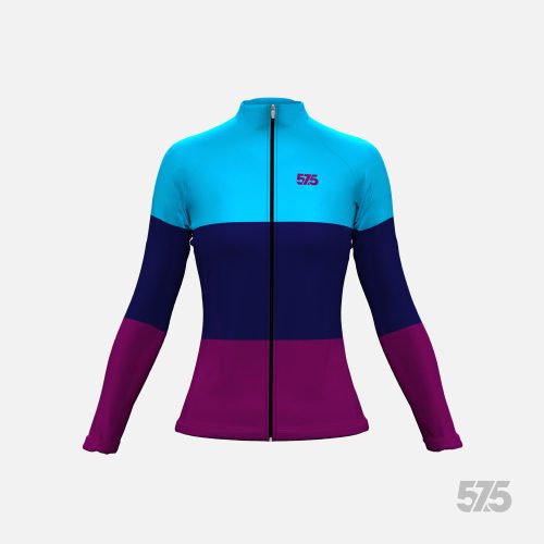 Futófelső BOSTON Női hosszú ujjal - Threestripe Dark Magenta + Futónadrág RUN+ - STANDARD BLACK