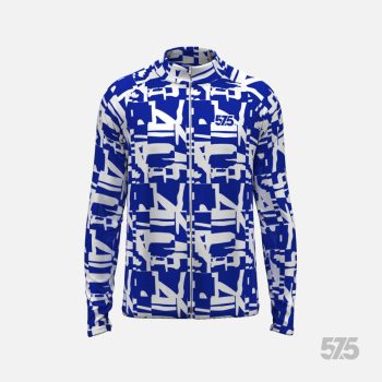   Futófelső BOSTON hosszú ujjal - Broken - White Blue + Futónadrág RUN+ - STANDARD BLACK