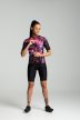 Kerékpáros Mez - PRO Gavia - PINK JUNGLE + Kerékpáros Cargo rövidnadrág kantáros - STANDARD BLACK - Base
