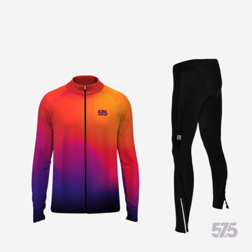 Futófelső BOSTON hosszú ujjal - New Gradient + Futónadrág RUN+ - STANDARD BLACK