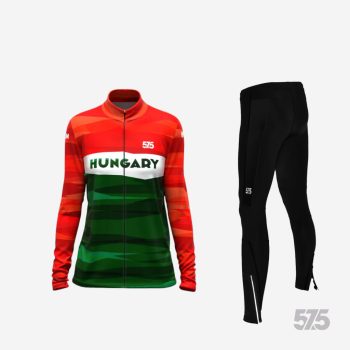   Futófelső OSLO Női hosszú ujjal - National Team New + Futónadrág RUN+ Winter - Standard Black