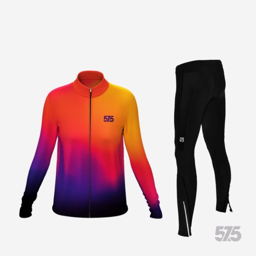 Futófelső OSLO Női hosszú ujjal - New Gradient + Futónadrág RUN+ Winter - Standard Black