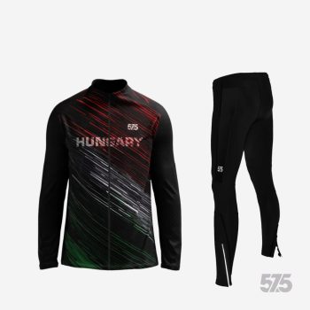   Futófelső OSLO hosszú ujjal - Hungary + Futónadrág RUN+ Winter - Standard Black