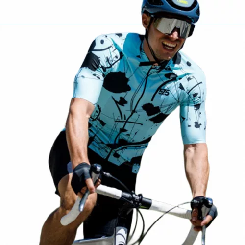 Kerékpáros Mez - PRO Gavia - WHEEL - SPLASH - Turquoise + Kerékpáros Cargo rövidnadrág kantáros - STANDARD BLACK - Base